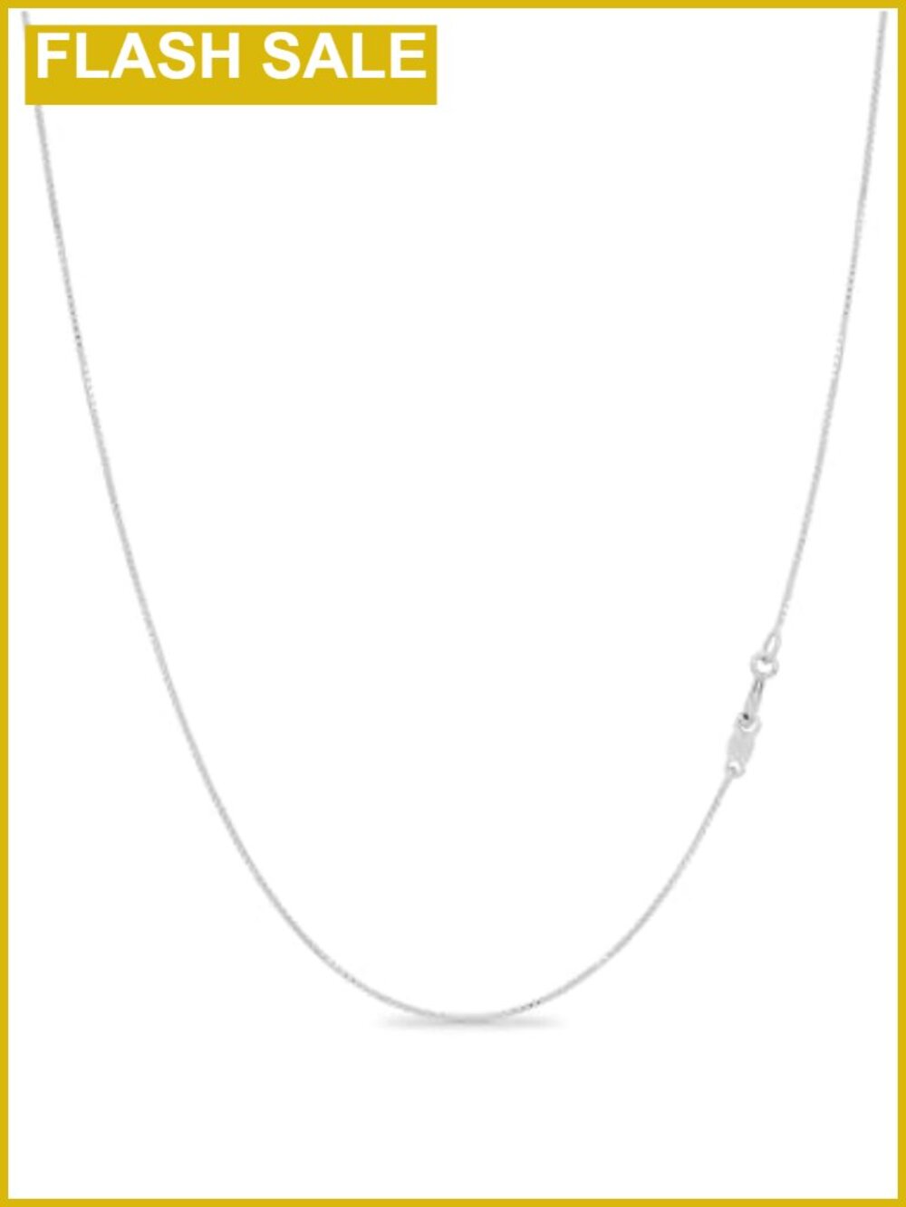925 Sterling Silver Box Chain Necklace Gold Plated Women 0.7mm